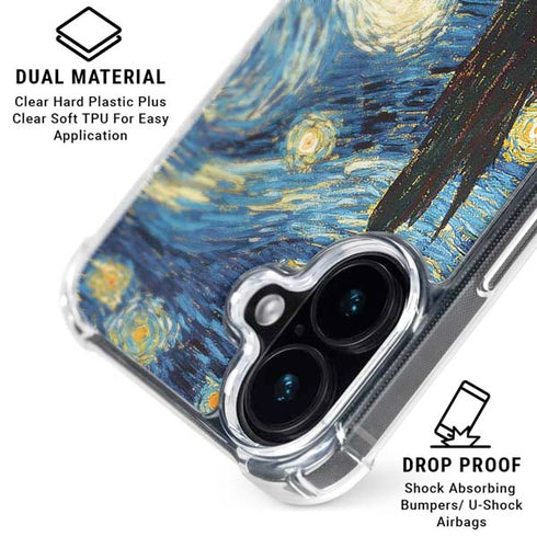 Van Gogh - The Starry Night by Van Gogh iPhone 16 Clear Case